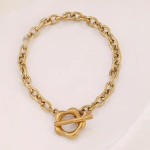 Elegant 18k Gold Plated Stainless Steel Chain Bracelet